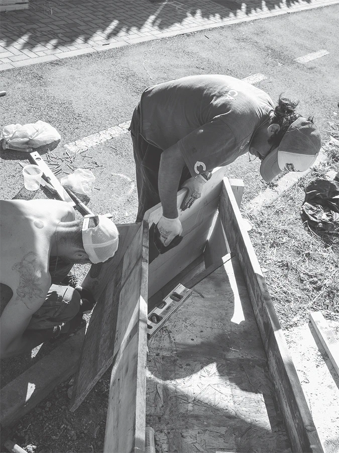 Formwork at the El Puto DIY