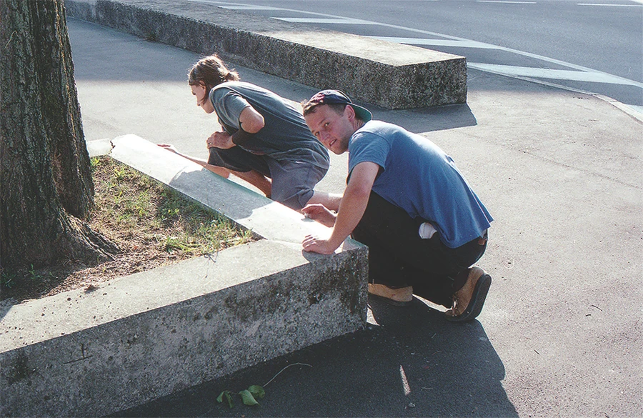 Waxing a ledge