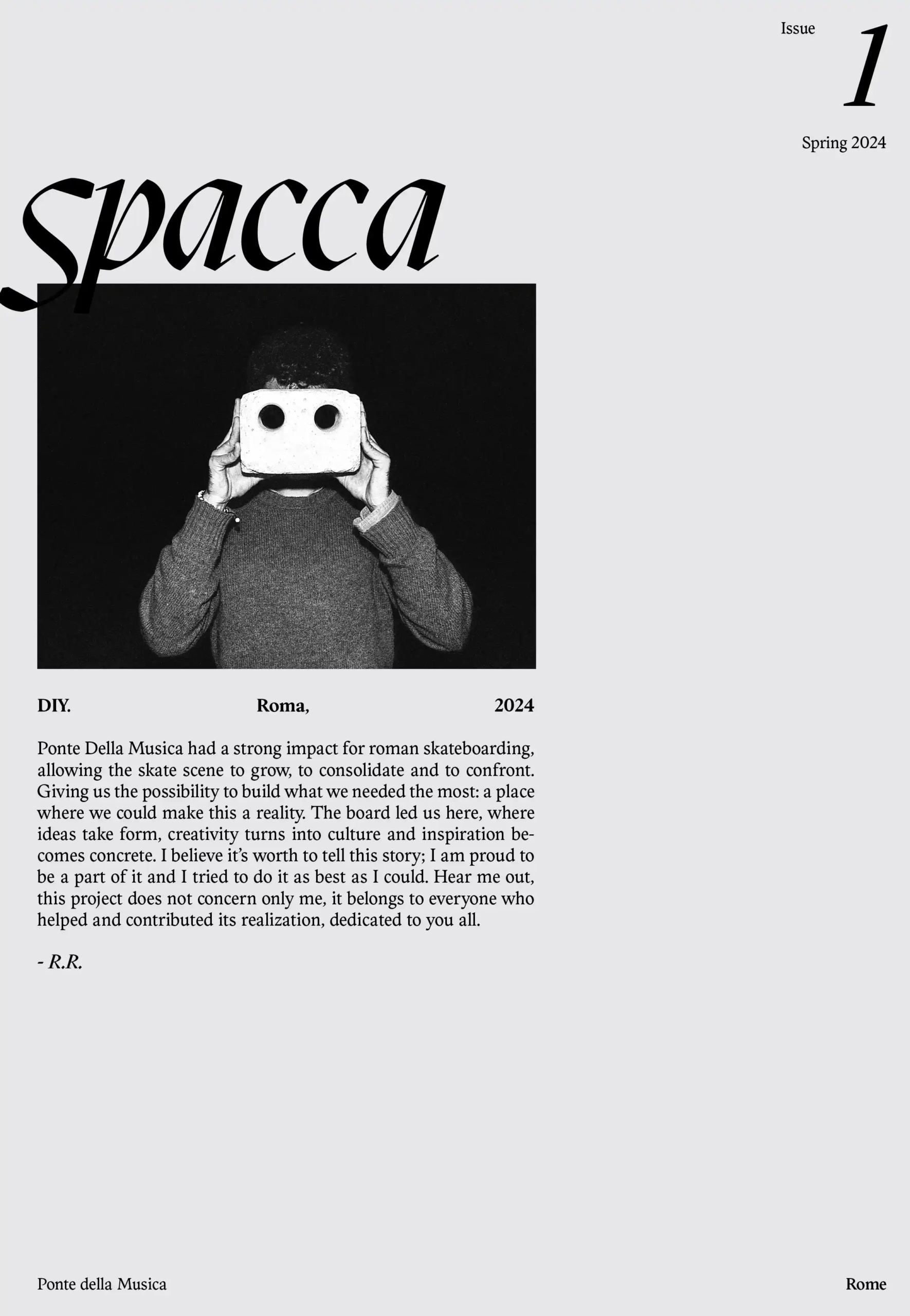 Spacca 1 skate magazine Cover